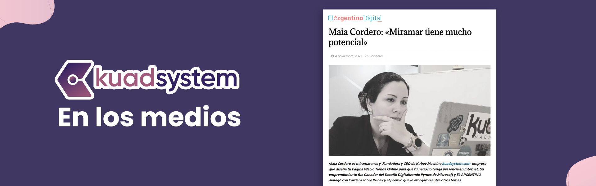 Nuestra CEO Maia Cordero entrevistada por el diario EL ARGENTINO thumbnail