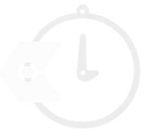 Ícono de reloj y cronómetro de KUAD System que representa disponibilidad, uptime garantizado y servicio continuo.